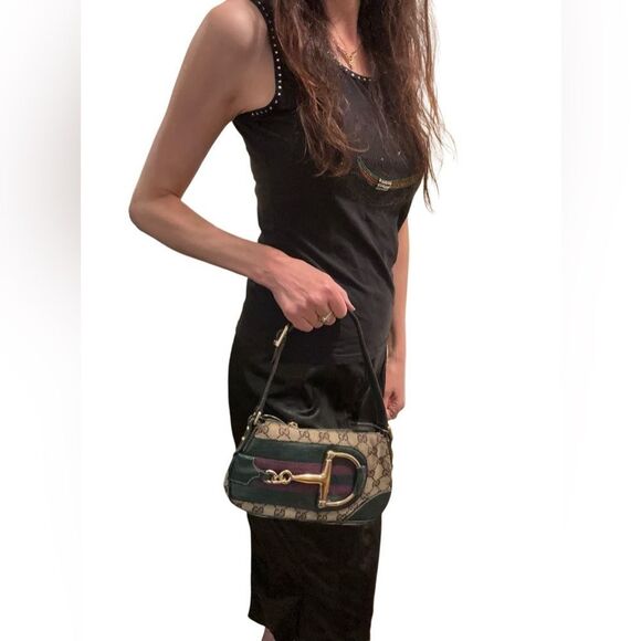Gucci Green and Gold Women's Hasler Bag - Picture 15 of 16